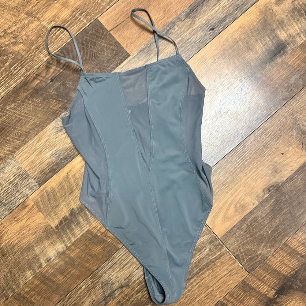 Elegant Teal Gray Body Suit